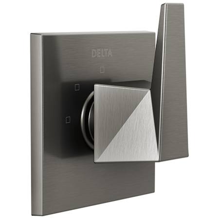 Delta Trillian Three Function Diverter Valve Trim Less Rough-In Valve - Two Independent Positions, One Shared Position Black Stainless