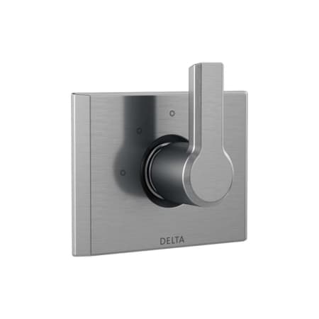 Delta Pivotal Three Function Diverter Valve Trim Less Rough-In Valve - Two Independent Positions, One Shared Position Black Stainless