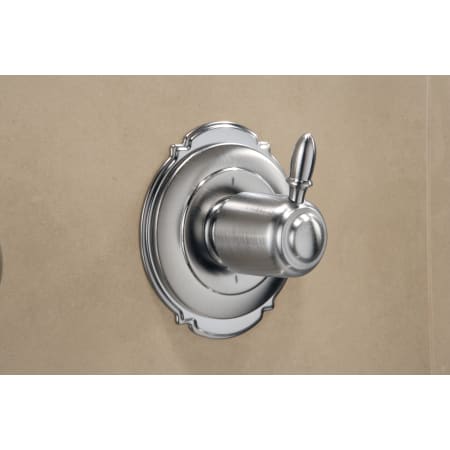 Delta-T11955-Installed Valve Trim in Brilliance Stainless