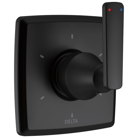 Delta Ashlyn Six Function Diverter Valve Trim Less Rough-In Valve - Three Independent Positions, Three Shared Positions Matte Black