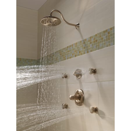 Delta-T11992-Running Shower System in Champagne Bronze