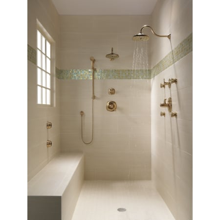 Delta-T11992-Running Shower System in Champagne Bronze