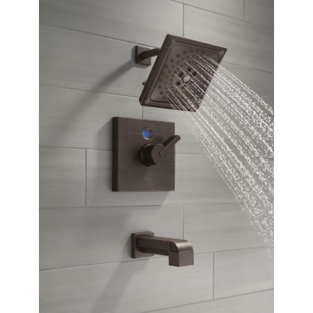 Delta-T14001-T2O-LHP-Running Shower Head in Venetian Bronze