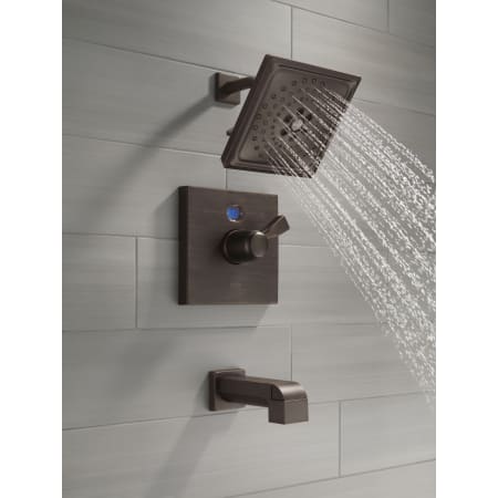 Delta-T14001-T2O-LHP-Running Shower Head in Venetian Bronze