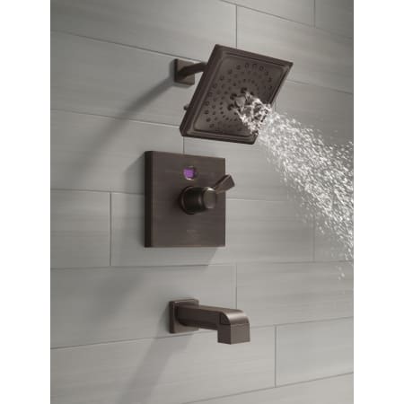 Delta-T14001-T2O-LHP-Running Tub and Shower Trim in Venetian Bronze