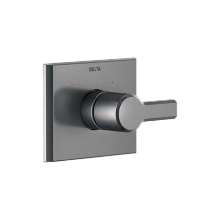 Delta Pivotal Pressure Balanced Valve Trim Only with Single Lever Handle - Less Rough In Black Stainless