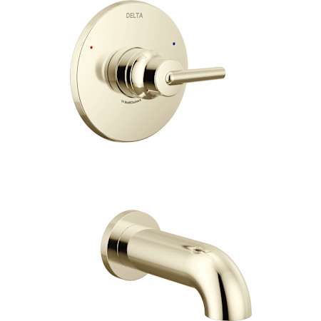 Delta Trinsic Wall Mounted Bathtub Faucet Only - Less Rough-In Valve Brilliance Polished Nickel