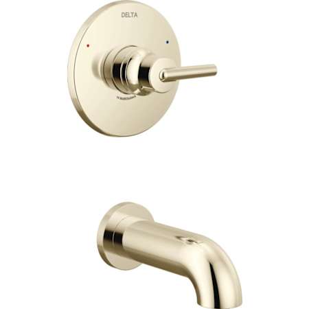 Delta Trinsic Wall Mounted Bathtub Faucet Only - Less Rough-In Valve Brilliance Polished Nickel