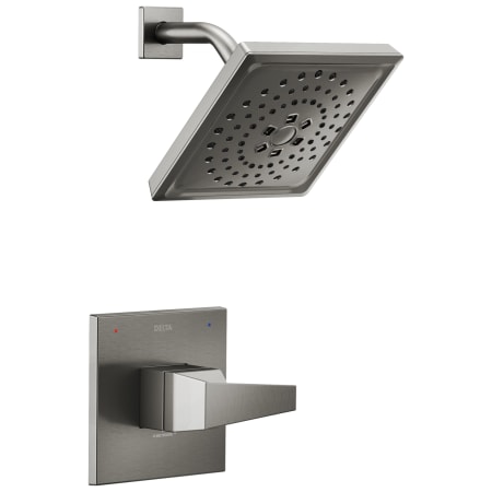 Delta Trillian Monitor 14 Series Single Function Pressure Balanced Shower Only - Less Rough-In Valve Black Stainless