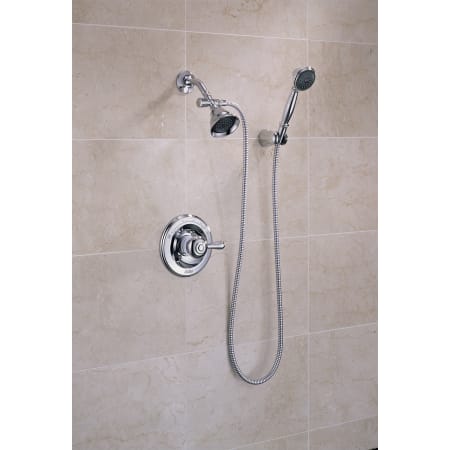 Delta-T14278-LHP-Installed Shower Trim with Handshower in Chrome