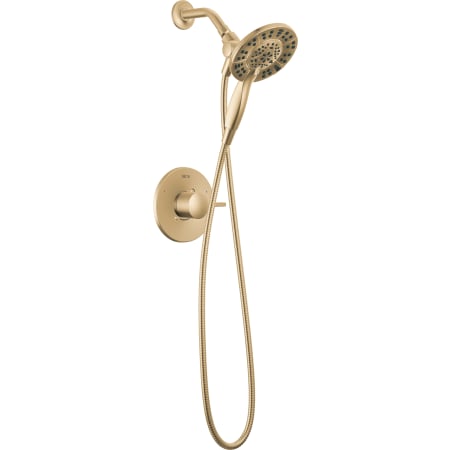 Delta Albion Shower Only Trim Package With 1.75 GPM Multi Function Shower Head -  Less Rough In Champagne Bronze