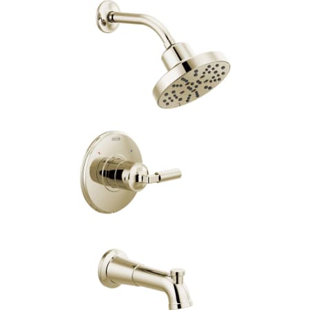 Delta Bowery Monitor 14 Series Single Function Pressure Balanced Tub and Shower - Less Rough-In Valve Brilliance Polished Nickel