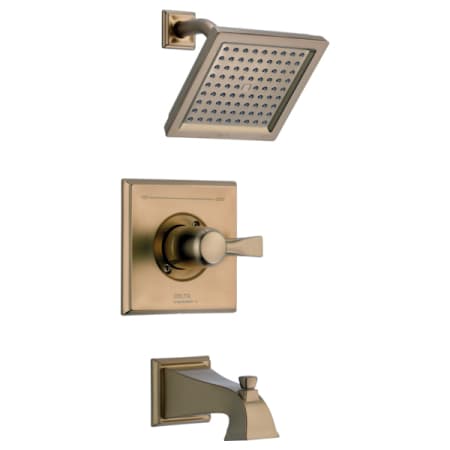 Delta Dryden Monitor 14 Series Single Function 1.75 GPM Pressure Balanced Tub and Shower - Less Rough-In Valve Champagne Bronze