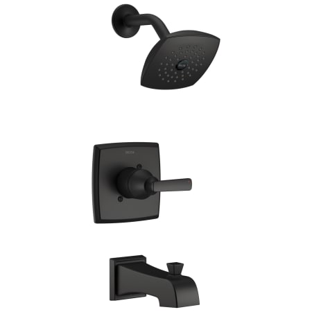 Delta Ashlyn Monitor 14 Series Single Function Pressure Balanced Tub and Shower - Less Rough-In Valve Matte Black