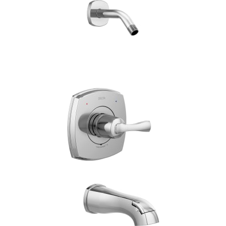 Delta Stryke Monitor 14 Series Single Function Pressure Balanced Tub and Shower - Less Shower Head and Rough-In Valve Lumicoat Chrome