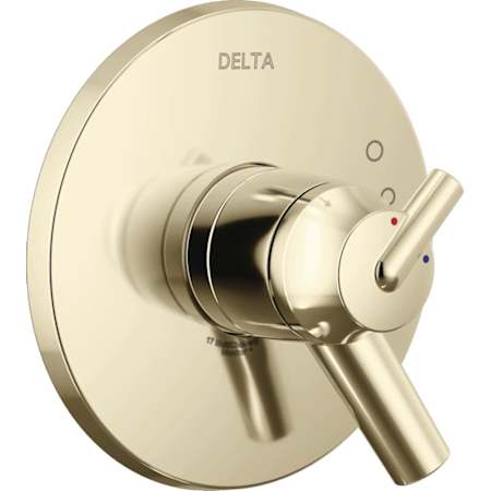 Delta Trinsic Monitor 17 Series Dual Function Pressure Balanced Valve Trim Only with Integrated Volume Control - Less Rough-In Valve Brilliance Polished Nickel