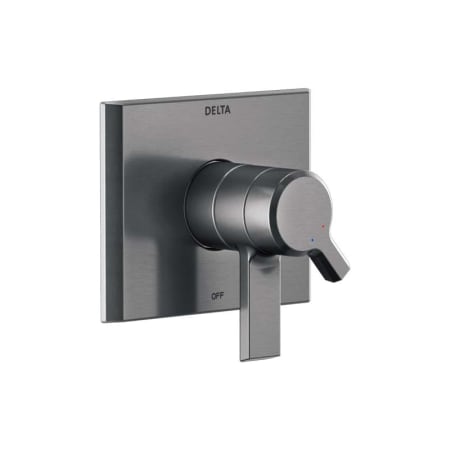 Delta Pivotal Pressure Balanced Valve Trim Only with Double Lever Handle - Less Rough In Black Stainless