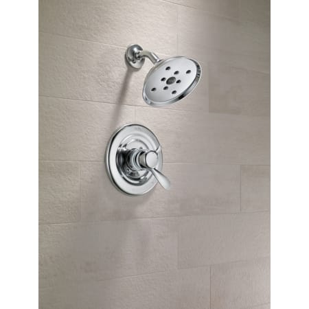 Delta-T17230-H2O-Installed Shower Trim in Chrome