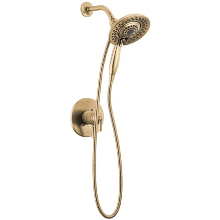 Delta Saylor Monitor 17 Series Dual Function Pressure Balanced Shower Only with Integrated Volume Control and 2-in-1 In2ition Showerhead - Less Rough-In Valve Champagne Bronze