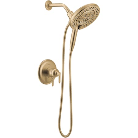 Delta Bonacci Shower Only Trim Package with 1.75 GPM Multi Function Shower Head - Less Rough In Lumicoat Champagne Bronze
