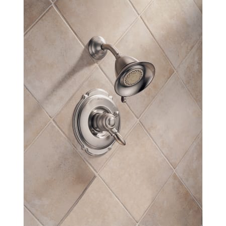 Delta-t17255-Installed Shower Trim in Brilliance Stainless