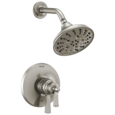 Delta Dorval Monitor 17 Series Dual Function Pressure Balanced Shower Only with Integrated Volume Control - Less Rough-In Valve Brilliance Stainless