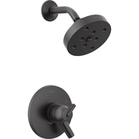 Delta Trinsic Monitor 17 Series Dual Function Pressure Balanced Shower Only with Integrated Volume Control - Less Rough-In Valve Matte Black