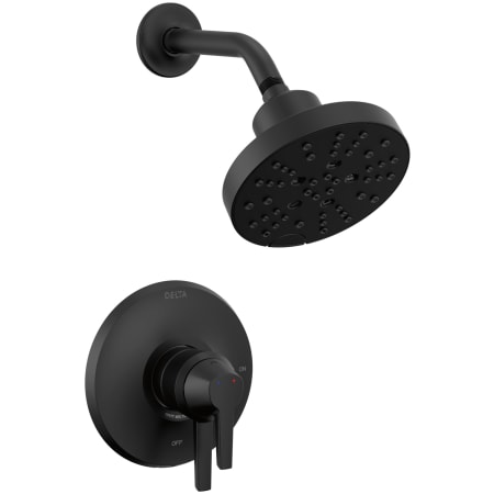 Delta Galeon Monitor 17 Series Dual Function Pressure Balanced Shower Only with Integrated Volume Control - Less Rough-In Valve Matte Black