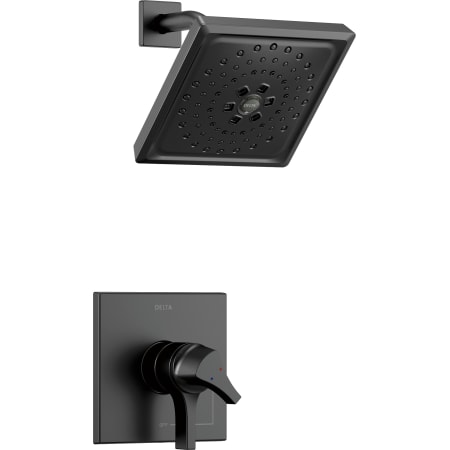 Delta Zura Monitor 17 Series Dual Function Pressure Balanced Shower Only with Integrated Volume Control - Less Rough-In Valve Matte Black