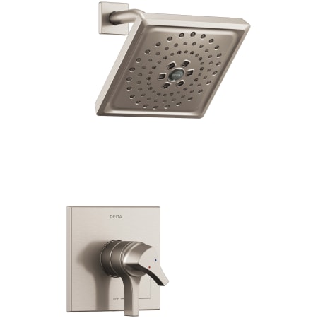 Delta Zura Monitor 17 Series Dual Function Pressure Balanced Shower Only with Integrated Volume Control - Less Rough-In Valve Brilliance Stainless