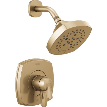 Delta Stryke Monitor 17 Series Dual Function Pressure Balanced Shower Only with Integrated Volume Control - Less Rough-In Valve Lumicoat Champagne Bronze