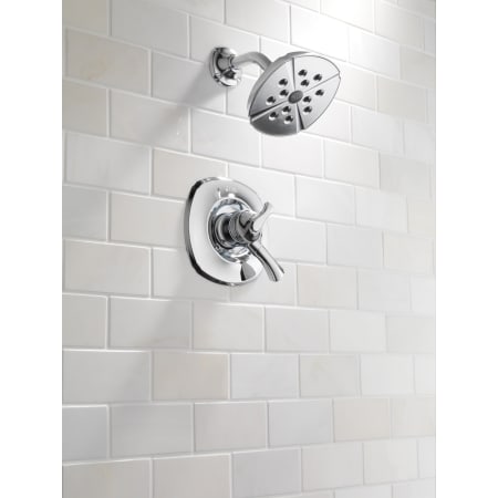 Delta-T17292-Installed Shower Trim in Chrome