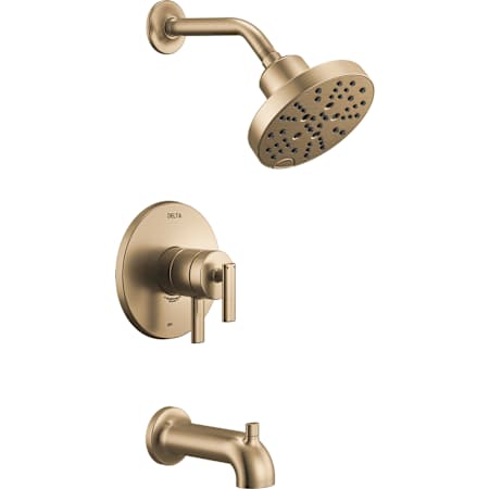 Delta Altado Monitor 17 Series Dual Function Pressure Balanced Tub and Shower with Integrated Volume Control - Less Rough-In Valve Champagne Bronze