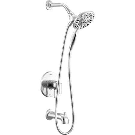 Delta Altado Monitor 17 Series Pressure Balanced Tub and Shower with Integrated Volume Control and 2-in-1 Shower Head Hand Shower - Less Rough-In Valve Chrome