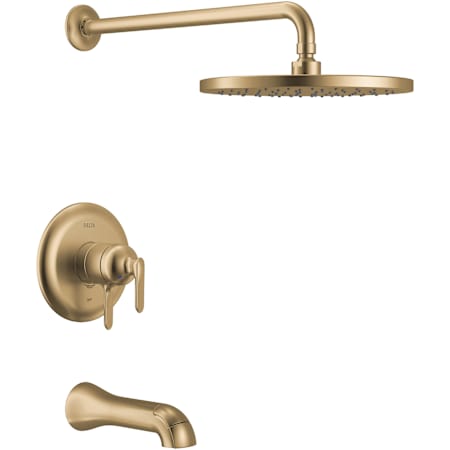 Delta Bonacci Tub and Shower Trim Package with 1.75 GPM Single Function Shower Head - Less Rough In Lumicoat Champagne Bronze