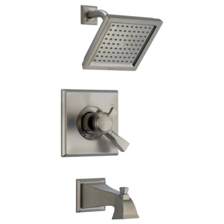 Delta Dryden Monitor 17 Series Dual Function Pressure Balanced Tub and Shower with 1.75 GPM Shower Head and Integrated Volume Control - Less Rough-In Valve Brilliance Stainless