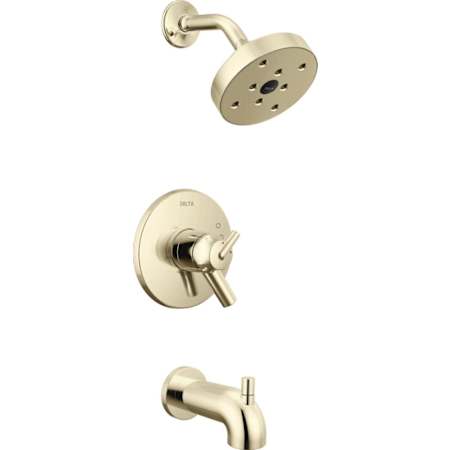 Delta Trinsic Monitor 17 Series Dual Function Pressure Balanced Tub and Shower with Integrated Volume Control - Less Rough-In Valve Brilliance Polished Nickel