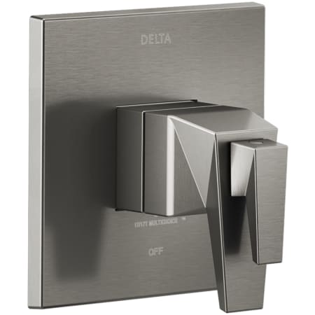 Delta Trillian TempAssure 17T Series Dual Function Thermostatic Mixing Valve Trim Only with Integrated Volume Control - Less Rough-In Valve Lumicoat Black Stainless