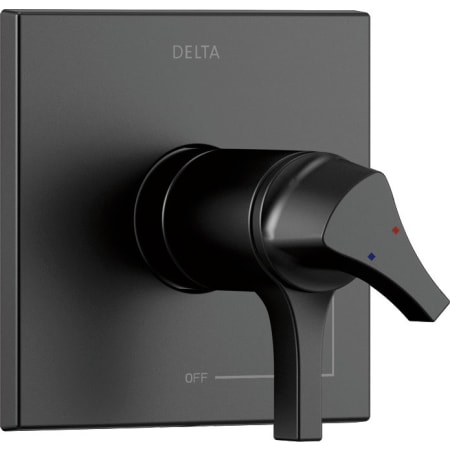 Delta Zura TempAssure 17T Series Dual Function Thermostatic Mixing Valve Trim Only with Integrated Volume Control - Less Rough-In Valve Matte Black
