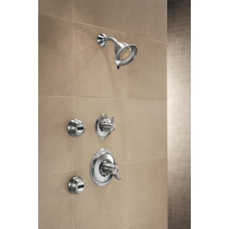 Delta-T17T255-Installed Shower System in Brilliance Stainless