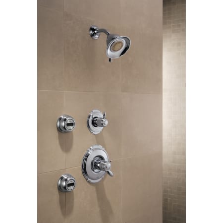 Delta-T17T255-Installed Shower System in Chrome