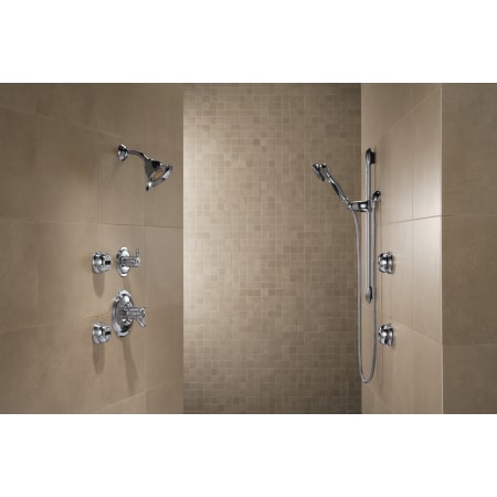 Delta-T17T255-Installed Shower System in Chrome