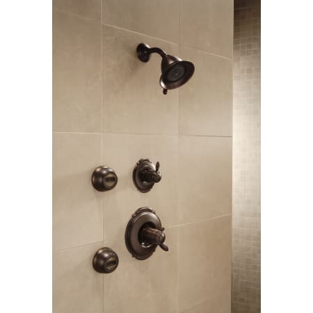 Delta-T17T255-Installed Shower System in Venetian Bronze