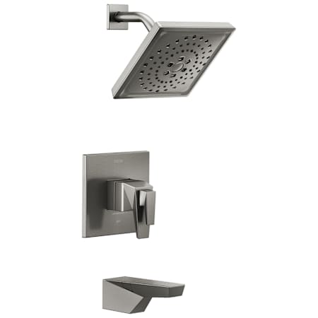 Delta Trillian Tempassure 17T Series Dual Function Thermostatic Tub and Shower with Integrated Volume Control - Less Rough-In Valve Black Stainless