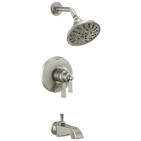 Delta Dorval Tempassure 17T Series Dual Function Thermostatic Tub and Shower with Integrated Volume Control - Less Rough-In Valve Brilliance Stainless