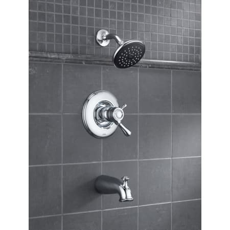 Delta-T17T478-Installed Shower Trim in Chrome