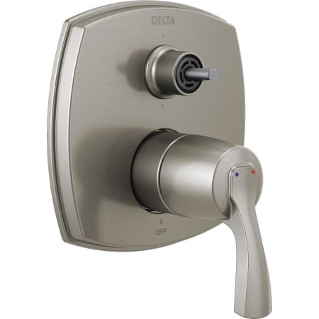 Delta Stryke 14 Series Pressure Balanced Valve Trim with Integrated 6 Function Diverter for Three Shower Applications - Less Rough-In and Handle Brilliance Stainless