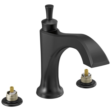 Delta Dorval Deck Mounted Roman Tub Filler Matte Black