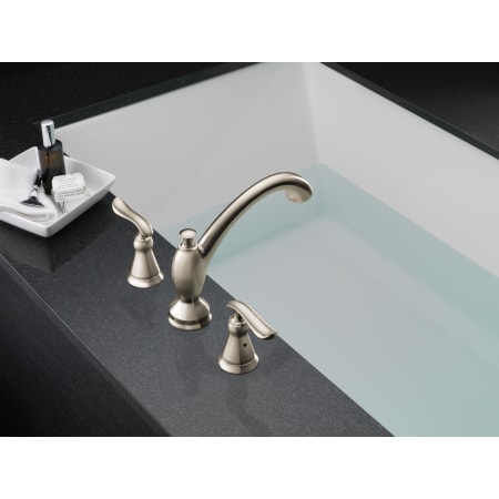 Delta-T2794-Installed Tub Filler in Brilliance Stainless