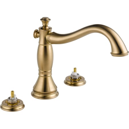 Delta Cassidy Deck Mounted Roman Tub Filler Champagne Bronze